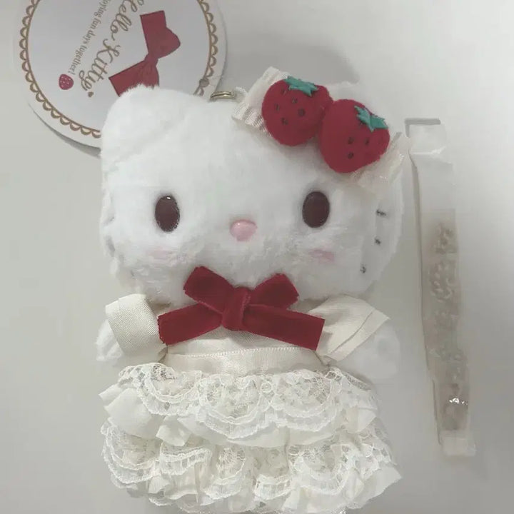 [BUNJANG] Sanrio Hello Kitty Shortcake Mascot Keychain / 산리오 키티 쇼트케이크 마스코트 키링