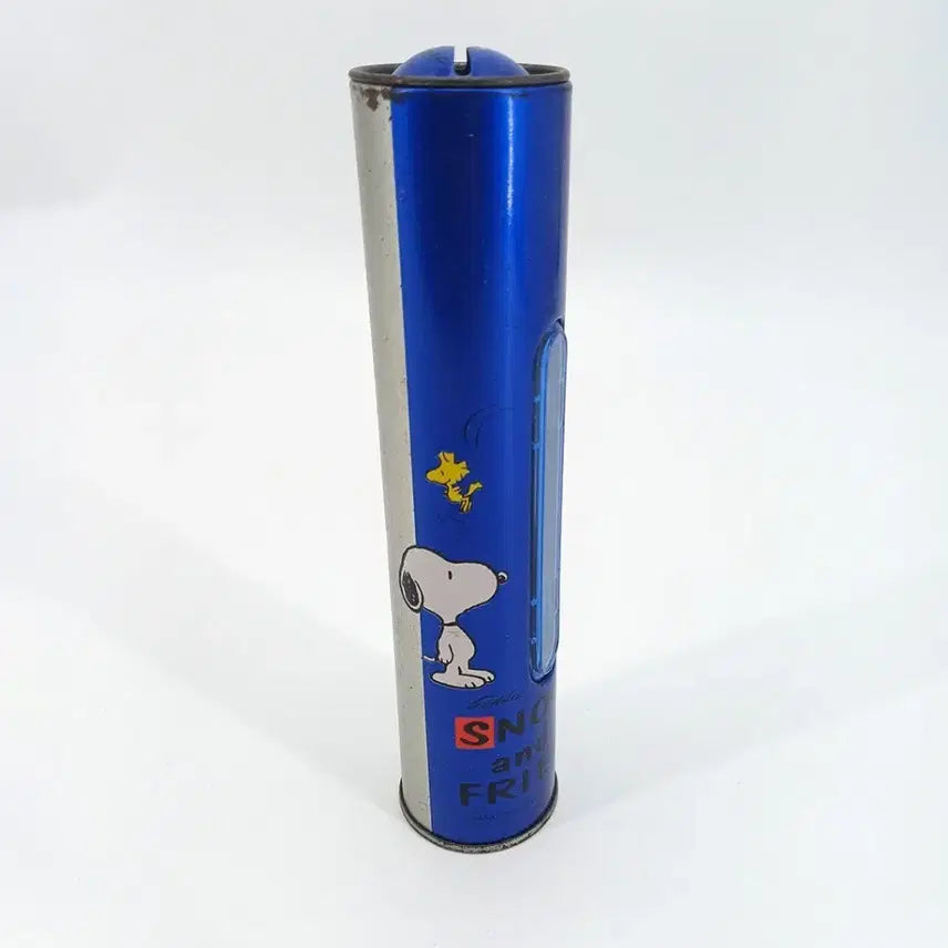 [BUNJANG] Retro Snoopy Tin Case Coin Bank / 레트로 빈티지 인테리어 소품 스누피 투명 필통처럼 생긴 틴케이스 저금통