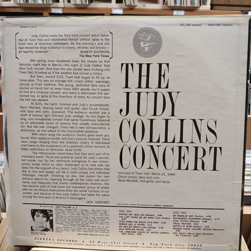 [BUNJANG] Judy Collins Concert LP Vinyl Record / 소장가치 주디 콜린스 콘서트 LP 할인