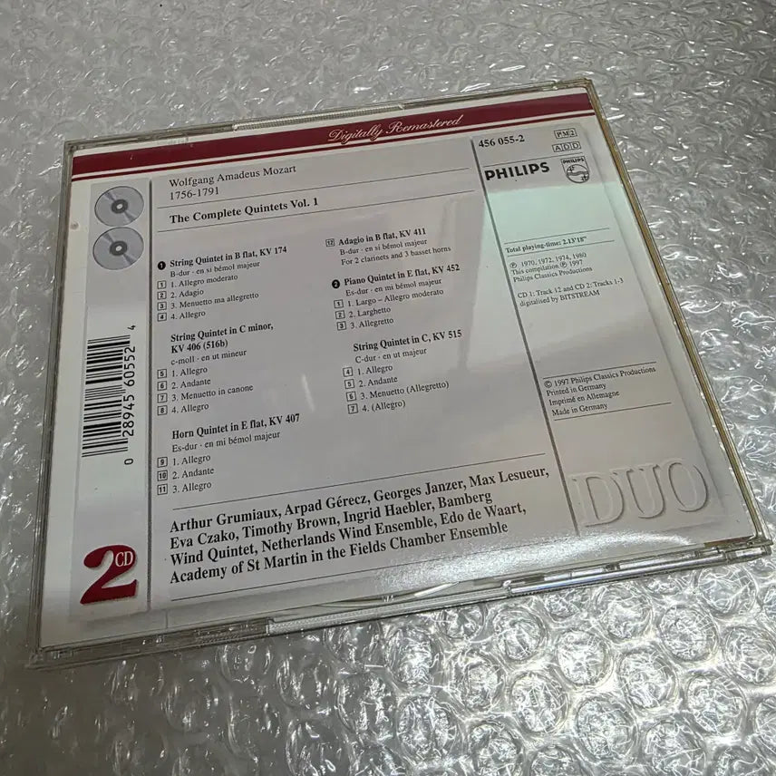 [BUNJANG] Mozart The Complete Quintets Vol. 1 2CD / Mozart - The Complete Quintets Vol. 1 2C