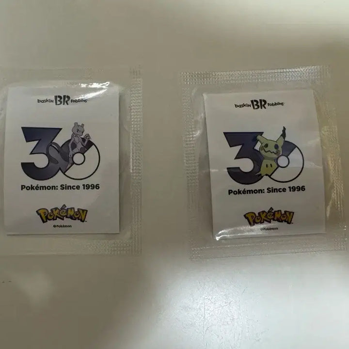 [BUNJANG] Baskin Robbins Pokemon 30th Anniversary Sticker Set (Mewtwo, Mimikyu) - Sealed / 배스킨라빈스 포켓몬 30주년 스티커 미개봉 (뮤츠, 따라큐)