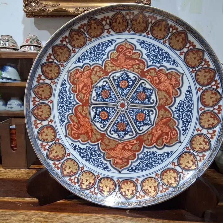 [BUNJANG] Antique Korean Celadon Large Plate for Kaiseki Cuisine Display / 골동의 도자기 대반(카이세키요리 장식벽걸이.그림액자)