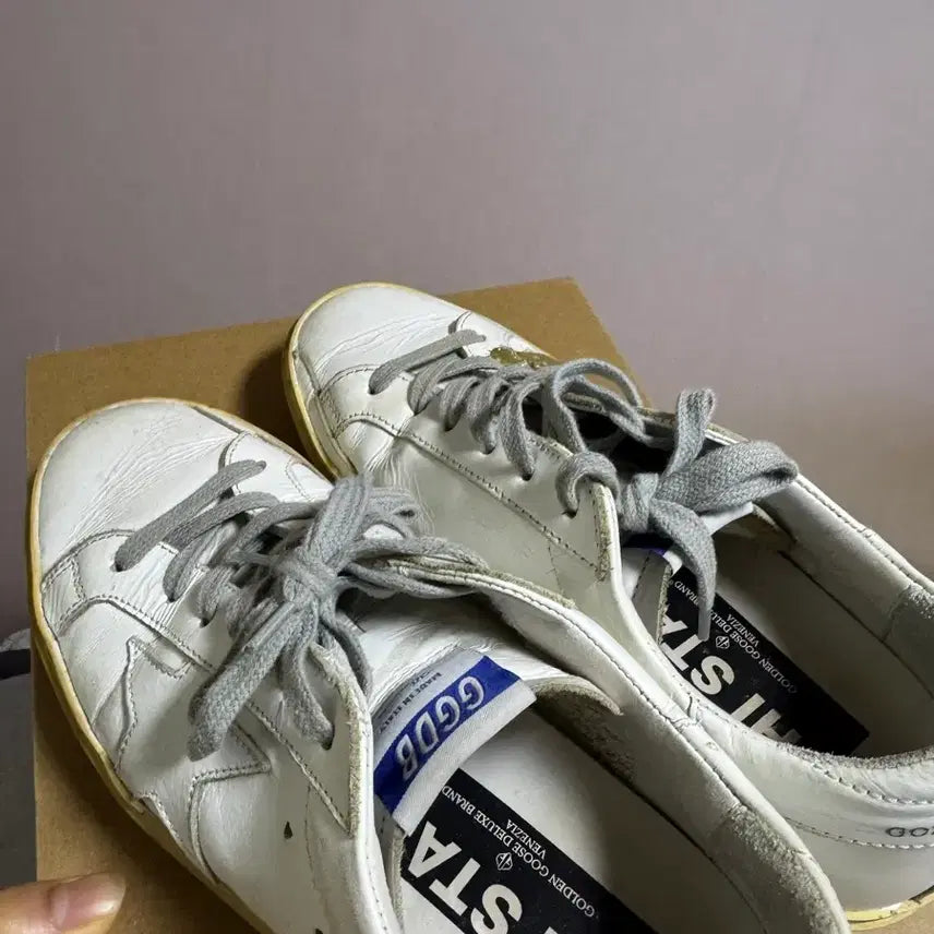 [BUNJANG] Golden Goose Haistah White Sneakers / 골든구스 하이스타 화이트 스니커즈