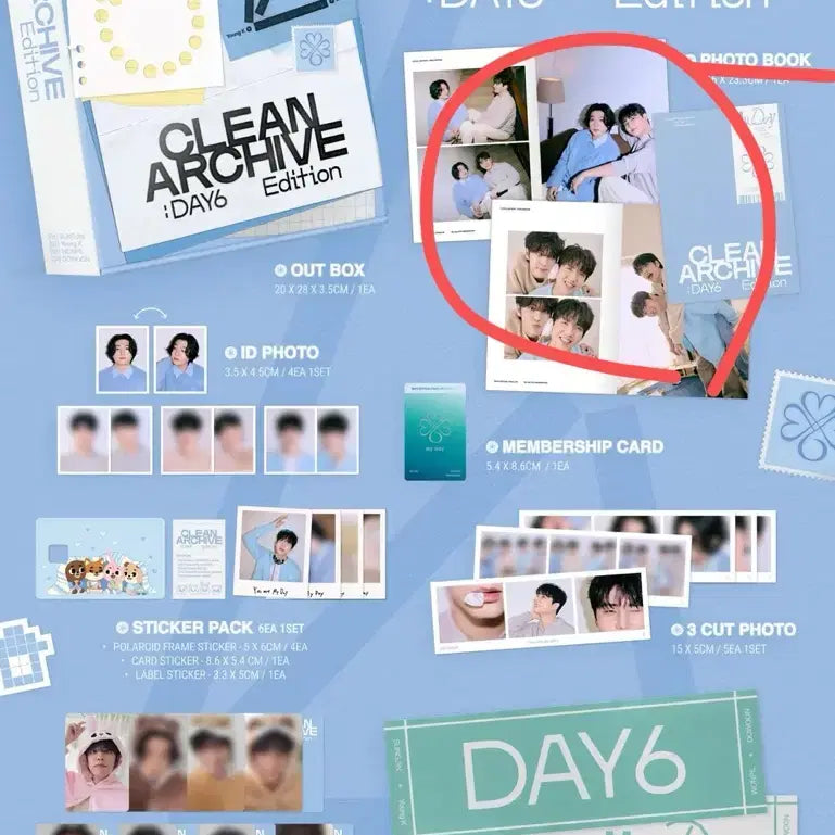 [BUNJANG] Day6 My Day 6th Gen Kit Photobook &amp; ID Photos Bundle Set / 데이식스 마이데이 6기 키트 : 포토북 + 증명사진(4인all)