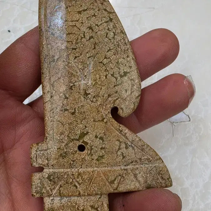 [BUNJANG] Hongshan Culture Jade Sword with Inscriptions / 고옥에강옥 홍산문화옥 명문옥검 0528