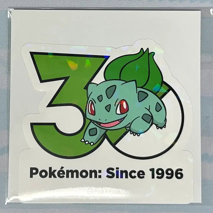 [BUNJANG] Pokemon 30th Anniversary Squirtle Logo Sticker / [포켓몬 30주년 기념 로고스티커]이상해씨