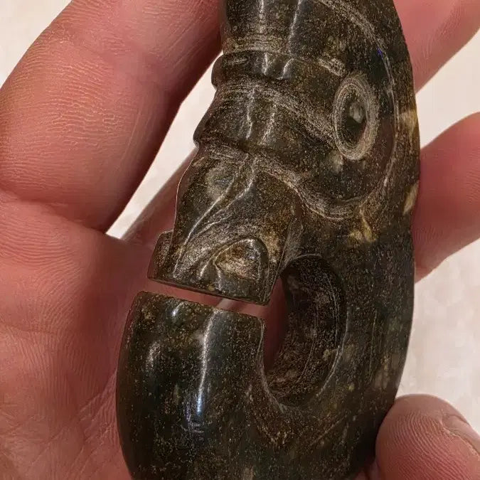 [BUNJANG] Hongshan Culture Jade Dragon Carving / 고옥에강옥 홍산문화옥 옥저룡 0528