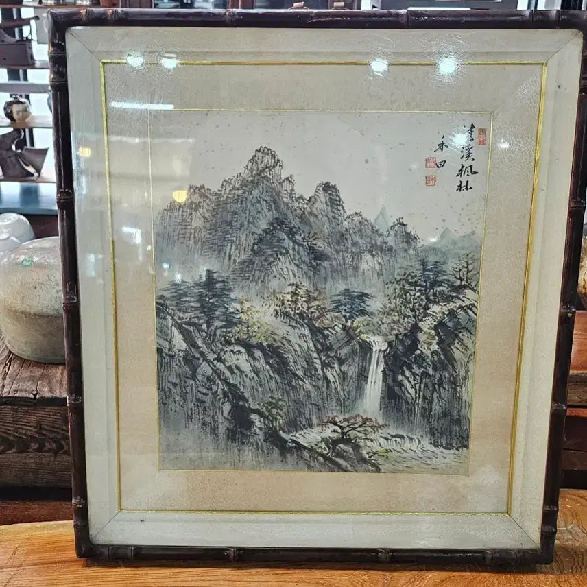 [BUNJANG] Old Ink Wash Landscape Painting / 오래된. 수묵산수화.  55. 50