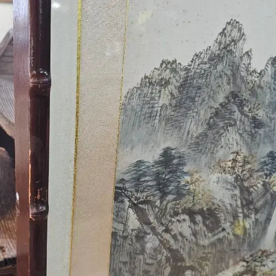 [BUNJANG] Old Ink Wash Landscape Painting / 오래된. 수묵산수화.  55. 50