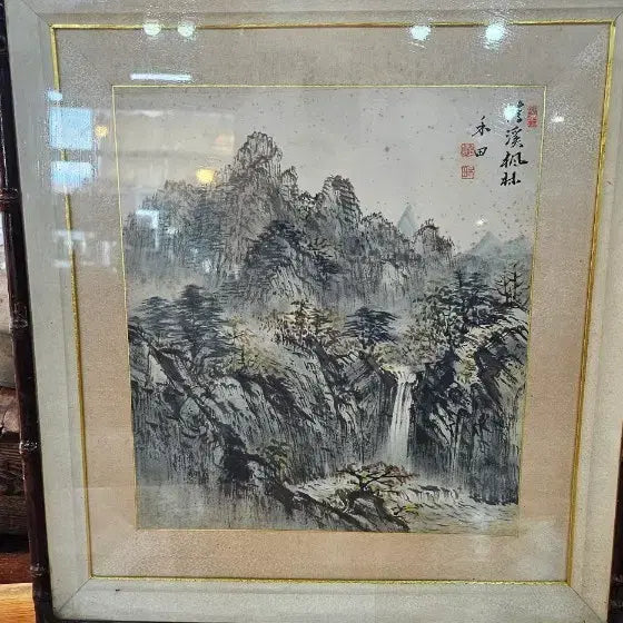 [BUNJANG] Old Ink Wash Landscape Painting / 오래된. 수묵산수화.  55. 50