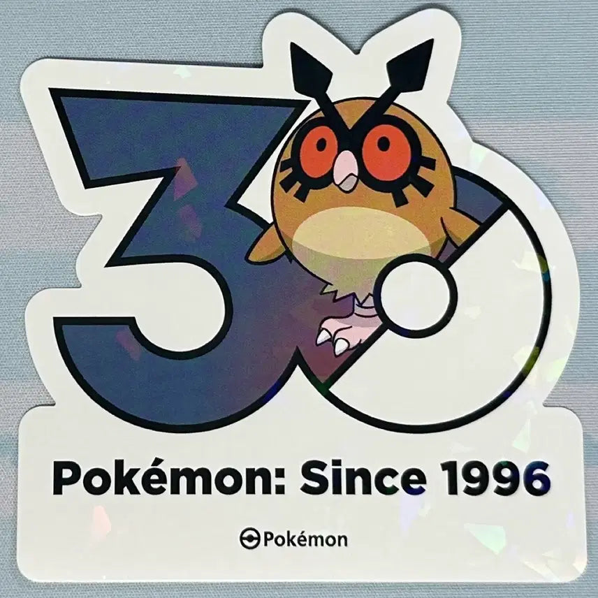 [BUNJANG] Pokemon 30th Anniversary Logo Sticker - Boobu / [포켓몬 30주년 기념 로고스티커]부우부