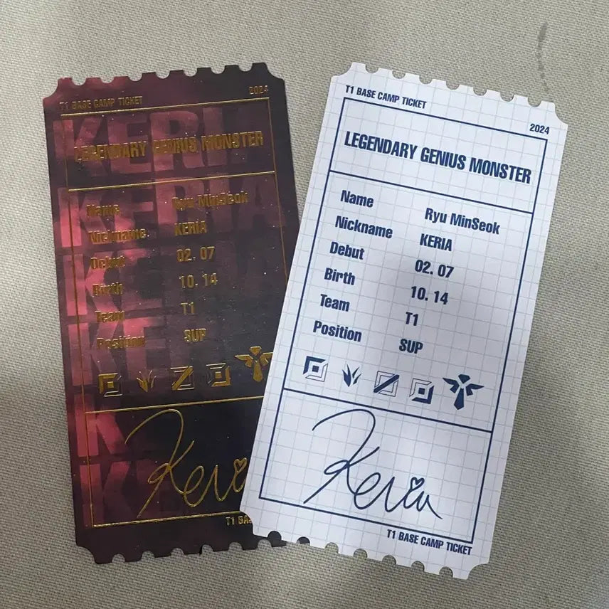 [BUNJANG] T1 Keria Backstage Ticket Goods Bundle Set / T1 티원 케리아 베캠 티켓 굿즈 일괄