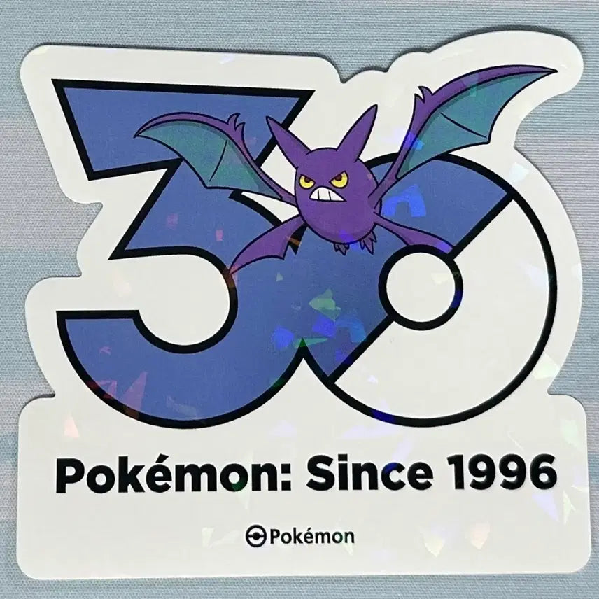 [BUNJANG] Pokemon 30th Anniversary Crobat Logo Sticker / [포켓몬 30주년 기념 로고스티커]크로뱃