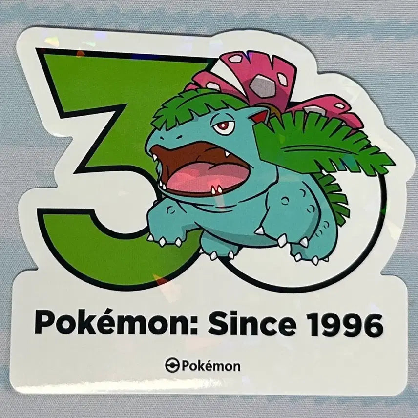 [BUNJANG] Pokemon 30th Anniversary Ivysaur Logo Sticker / [포켓몬 30주년 기념 로고스티커]이상해꽃