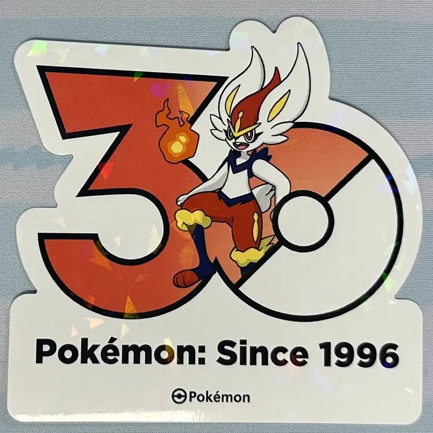 [BUNJANG] Pokemon 30th Anniversary Limited Edition Logo Sticker - Scovillain / [포켓몬 30주년 기념 로고스티커]에이스번