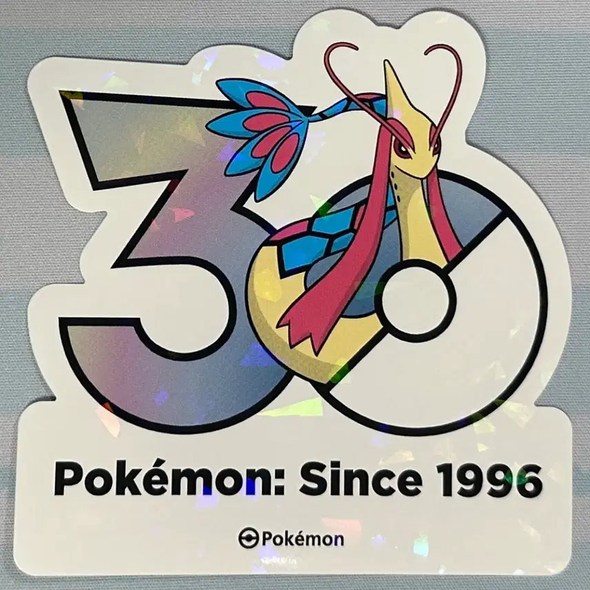 [BUNJANG] Pokemon 30th Anniversary Milotic Logo Sticker / [포켓몬 30주년 기념 로고스티커]밀로틱