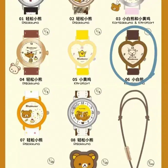 [BUNJANG] Rilakkuma Random Wristwatch Boxfun Korilakkuma Gacha / 리락쿠마 랜덤 손목시계 BOXFUN 코리락쿠마 가챠