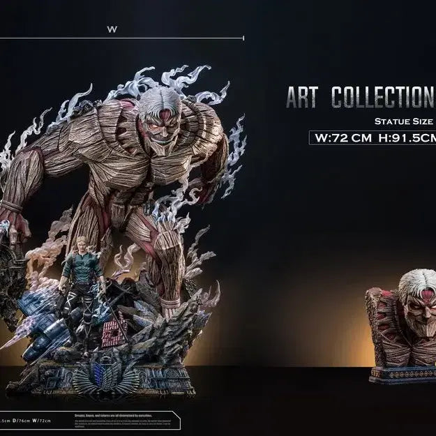 [BUNJANG] HERTZ Armored Titan &amp; Reiner Resin Statue / [양도]진격의거인 레진 HERTZ 갑옷거인&amp;라이너