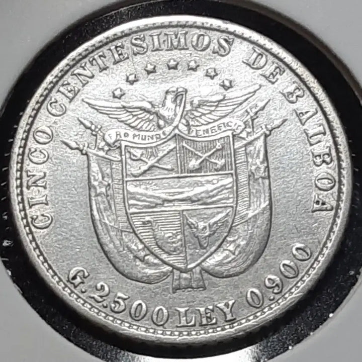 [BUNJANG] Panama 1904 5 Centesimos Silver Coin - Uncirculated / [은화] 파나마 미사용- 1904년 5센테시모스.외국주화 주화 화폐 동전