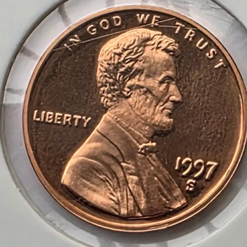 [BUNJANG] 1997-S Lincoln Cent Proof Uncirculated Penny / 링컨 1센트 1997_S 년도 푸르프 미사용 페니