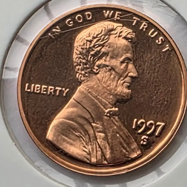 [BUNJANG] 1997-S Lincoln Cent Proof Uncirculated Penny / 링컨 1센트 1997_S 년도 푸르프 미사용 페니