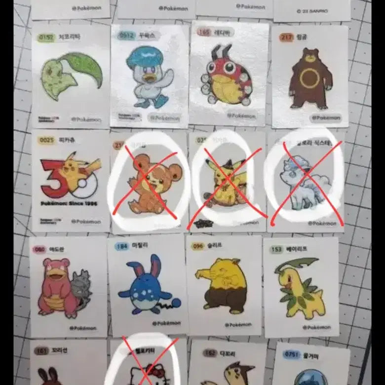 [BUNJANG] Pokemon Sanrio Stickers / 포켓몬 산리오 띠부씰 판매 급처