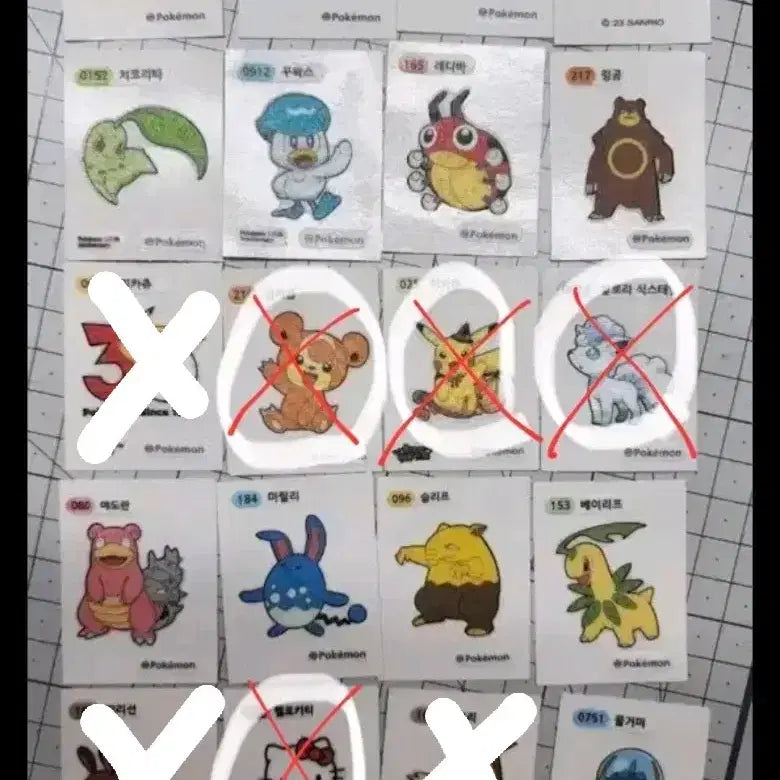 [BUNJANG] Pokemon Sanrio Stickers / 포켓몬 산리오 띠부씰 판매 급처