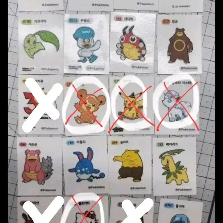 [BUNJANG] Pokemon Sanrio Stickers / 포켓몬 산리오 띠부씰 판매 급처