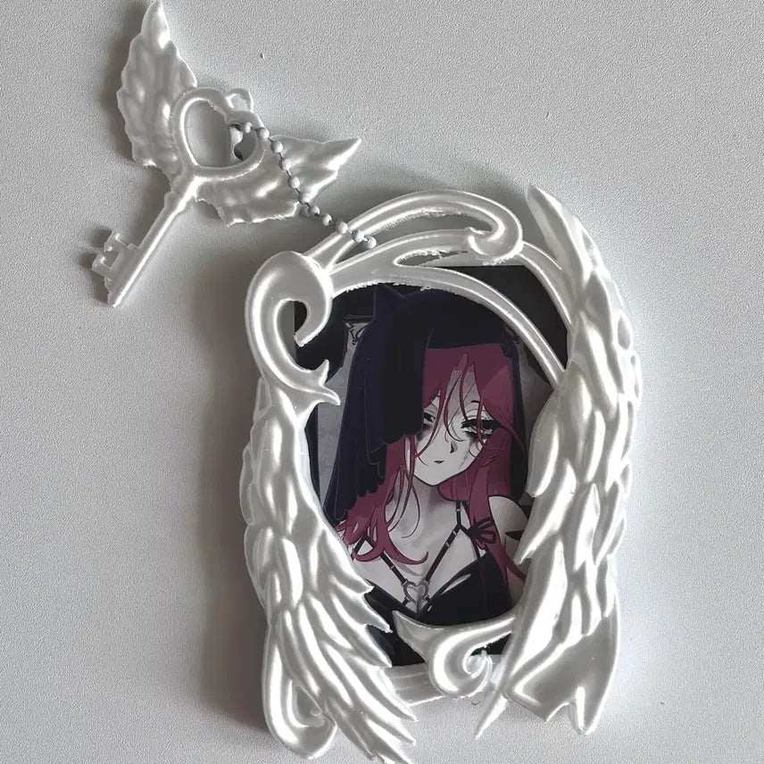 [BUNJANG] Angel Core 3D Binder Photocard Holder with Keychain / 천사 날개 3D 포카홀더 유광 키링