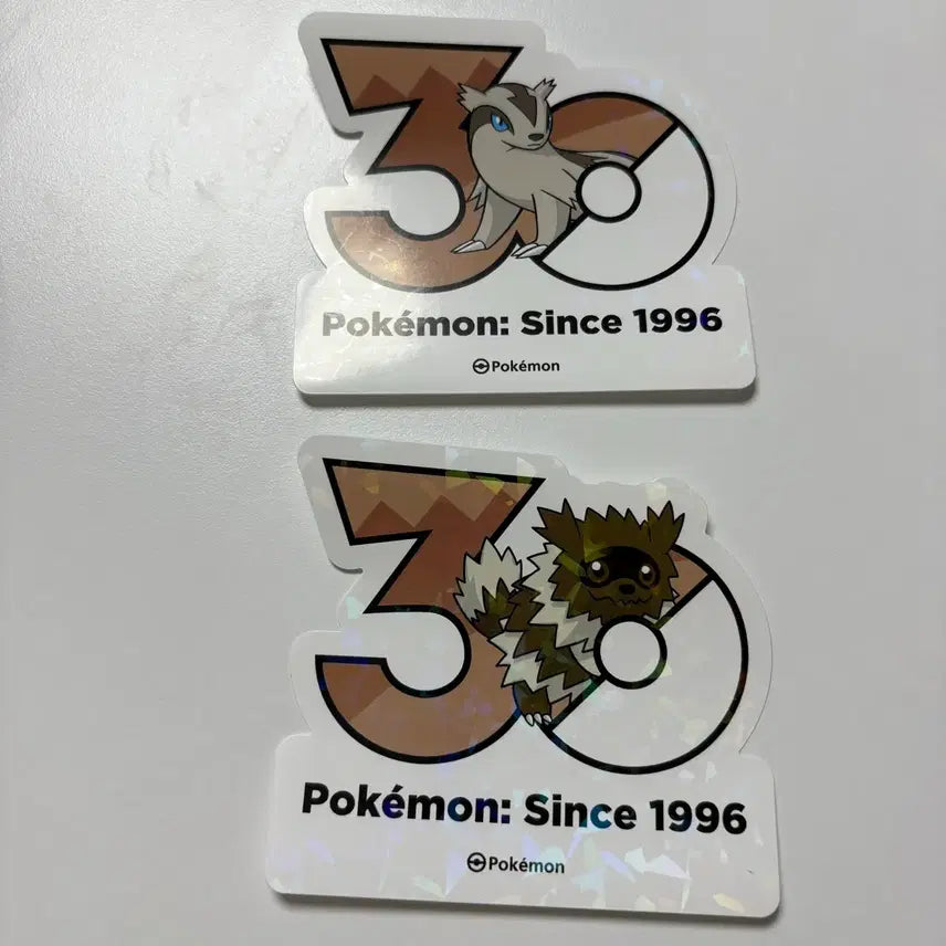 [BUNJANG] Pokemon 30th Anniversary Zigzagoon &amp; Linoone Logo Sticker / 포켓몬 30주년 지그재구리+직구리 로고스티커 올리브영