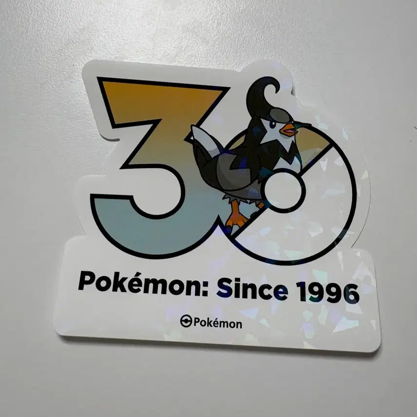 [BUNJANG] Pokemon 30th Anniversary Zygarde Logo Sticker / 포켓몬 30주년 찌르버드 로고스티커 올리브영
