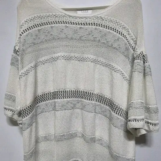 [BUNJANG] TIME Striped Short-Sleeve Knit Top / TIME 스트라이프 반팔 니트 F