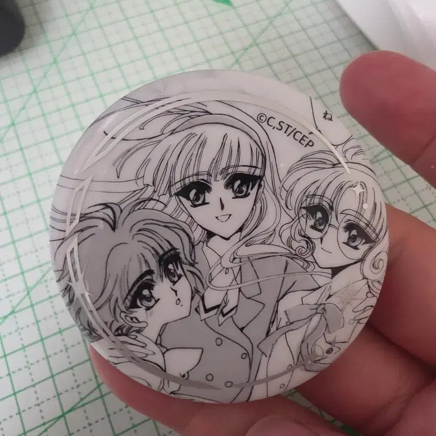 [BUNJANG] CLAMP Exhibition Magic Knight Rayearth Exclusive Poster, Scene Can Badge Bundle Set / 클램프전 마법기사 레이어스 입장특전, 포스터, 명장면, 캔뱃지 일괄