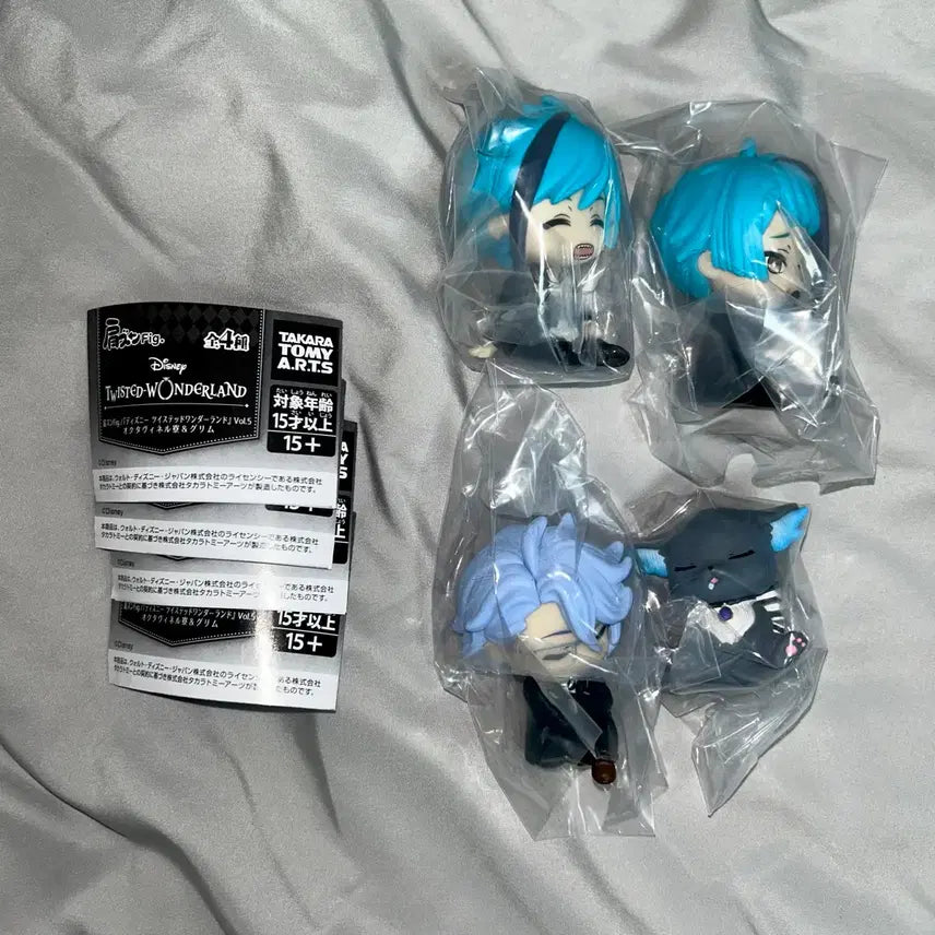 [BUNJANG] Twisted Wonderland Floyd Jade Azul Octavinelle Shoulder Hug Figure Set / 트위스테 어깨쿵 피규어 플로이드 제이드 아즐 그림 옥타비넬