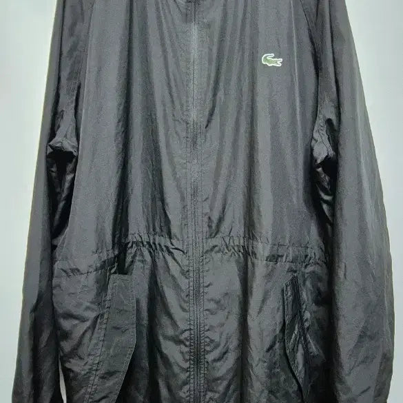 [BUNJANG] Lacoste Black Hooded Long Windbreaker 4XL / 라코스테 블랙 후드 롱 바람막이 4xl(재고4개)