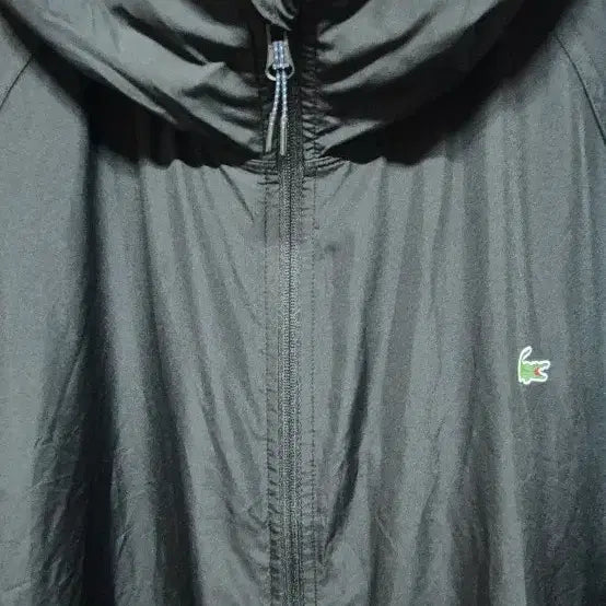 [BUNJANG] Lacoste Black Hooded Long Windbreaker 4XL / 라코스테 블랙 후드 롱 바람막이 4xl(재고4개)