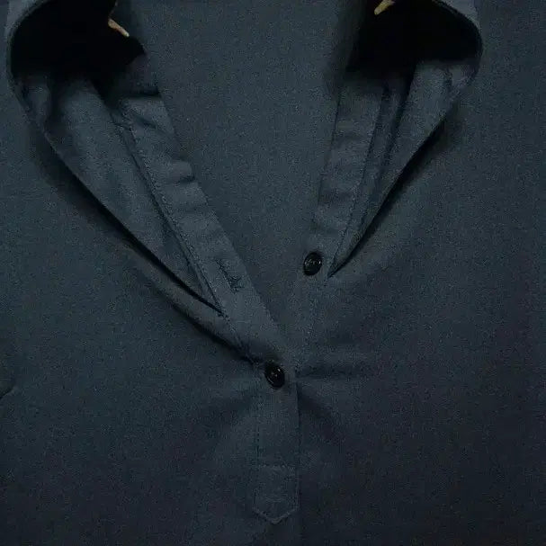 [BUNJANG] IGIGLI Black Shirt Blouse with Check Lining (Size 55-77) / IGIGLI 블랙 셔츠 블라우스 체크 안감55~77
