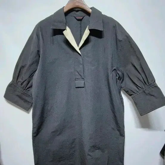 [BUNJANG] Dark Grey Shirt Dress / 다크그레이 셔츠 원피스 55~77