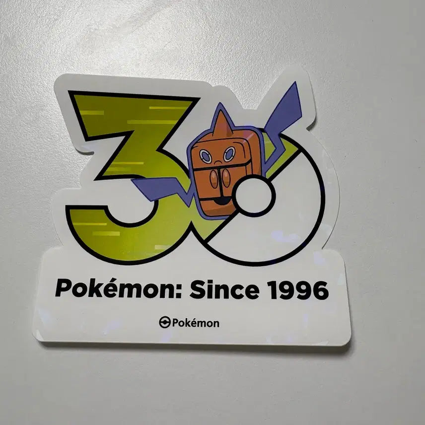 [BUNJANG] Pokemon 30th Anniversary Rotom Logo Sticker / 포켓몬 30주년 로토무 로고스티커 올리브영
