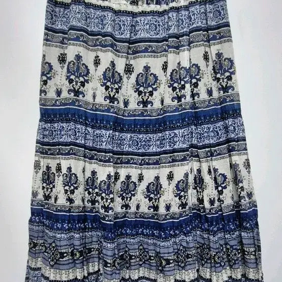 [BUNJANG] Ethnic Pattern Long Skirt / 에스닉 패턴 롱 스커트