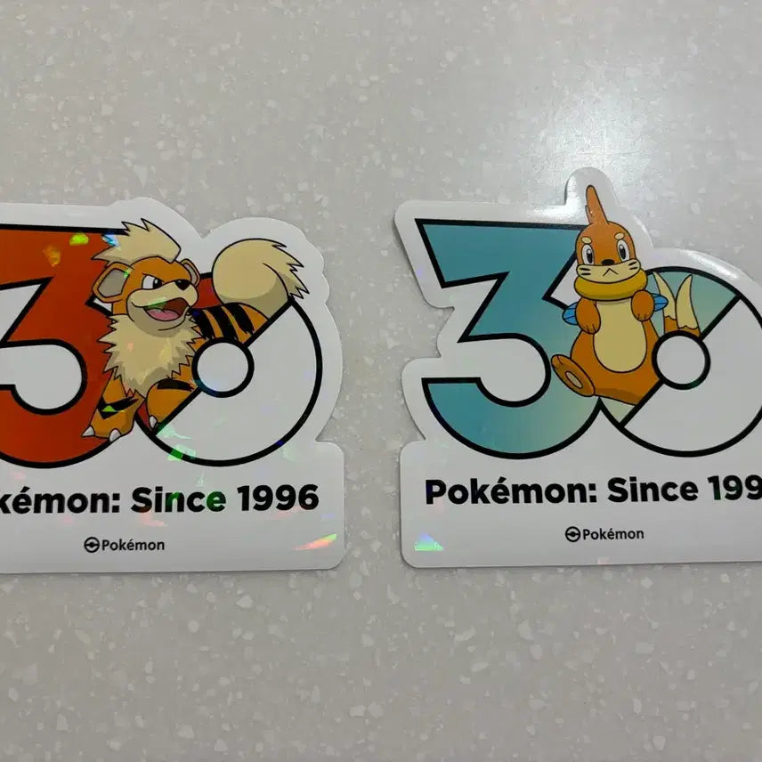 [BUNJANG] Pokemon 30th Anniversary Stickers - Growlithe, Vulpix / 포켓몬 30주년 스티커 가디 브이젤