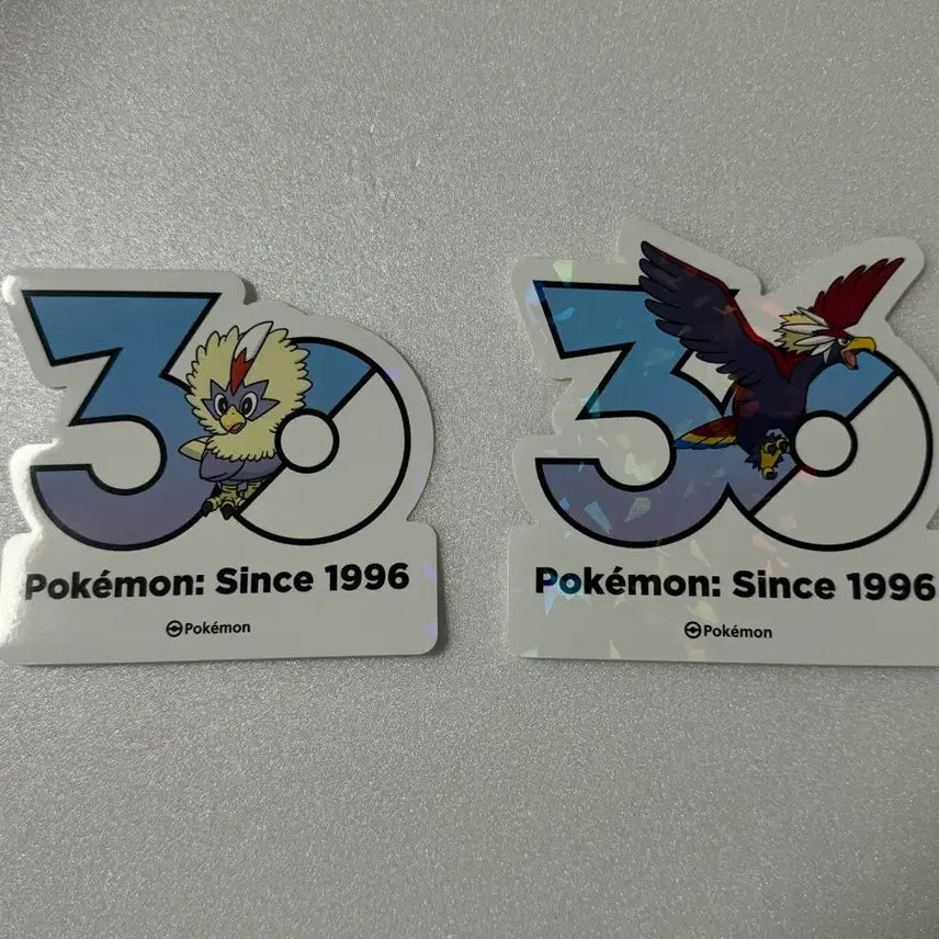 [BUNJANG] Pokemon 30th Anniversary Logo Sticker Set - Soron &amp; Worgle / 포켓몬 30주년 로고 스티커 수리둥보 + 워글