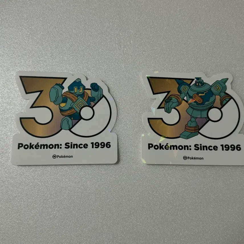 [BUNJANG] Pokemon 30th Anniversary Logo Sticker - Golthin + Golurk / 포켓몬 30주년 로고 스티커 골비람 + 골루그