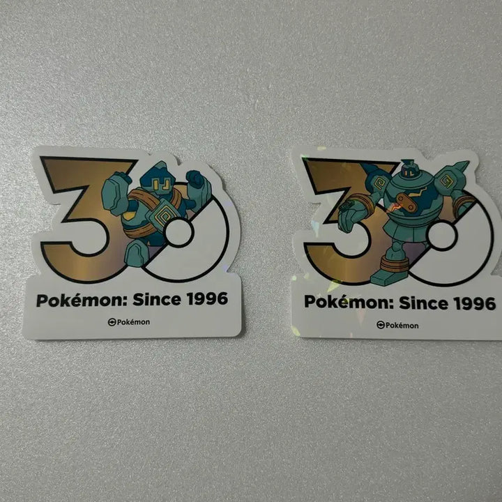 [BUNJANG] Pokemon 30th Anniversary Logo Sticker - Golthin + Golurk / 포켓몬 30주년 로고 스티커 골비람 + 골루그