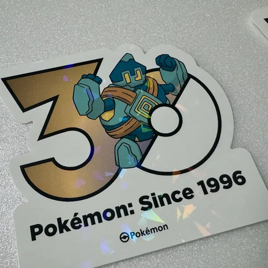 [BUNJANG] Pokemon 30th Anniversary Logo Sticker - Golthin + Golurk / 포켓몬 30주년 로고 스티커 골비람 + 골루그