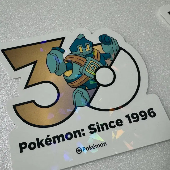 [BUNJANG] Pokemon 30th Anniversary Logo Sticker - Golthin + Golurk / 포켓몬 30주년 로고 스티커 골비람 + 골루그
