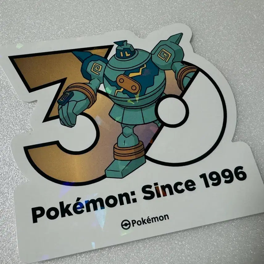 [BUNJANG] Pokemon 30th Anniversary Logo Sticker - Golthin + Golurk / 포켓몬 30주년 로고 스티커 골비람 + 골루그