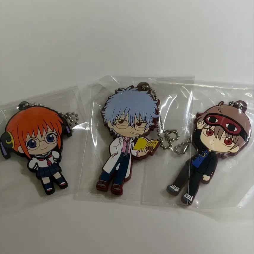 [BUNJANG] Gintama 3Z Rubber Strap Bundle Set: Kagura, Gintoki, Sougo / 은혼 삼젯 러버스트랩 카구라 긴토키 소고 일괄
