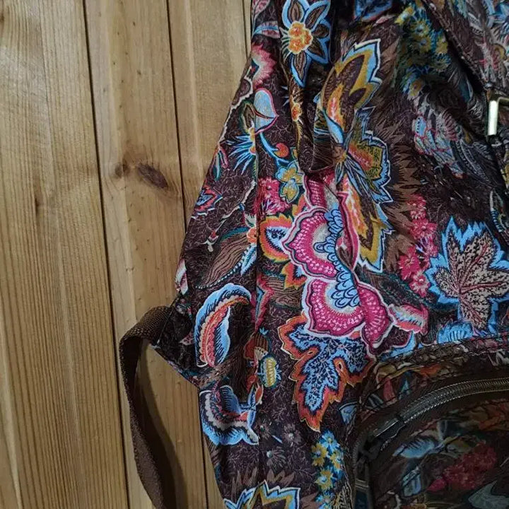 [BUNJANG] Oilily Maple Pattern Backpack / 오일릴리 단풍패턴 백팩