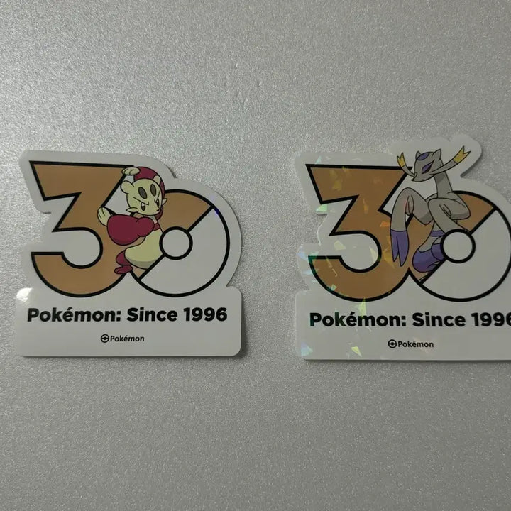 [BUNJANG] Pokemon 30th Anniversary Logo Sticker Set / 포켓몬 30주년 로고 스티커 비조푸 + 비조도